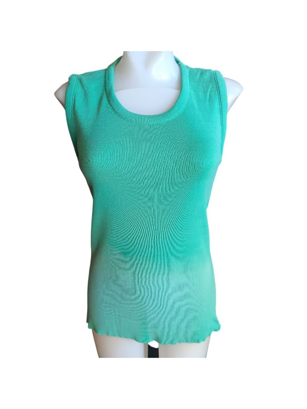 Sleeveless Ribbed T-shirt True Vintage Medium 1960's Mod Fade Knit Tank Top